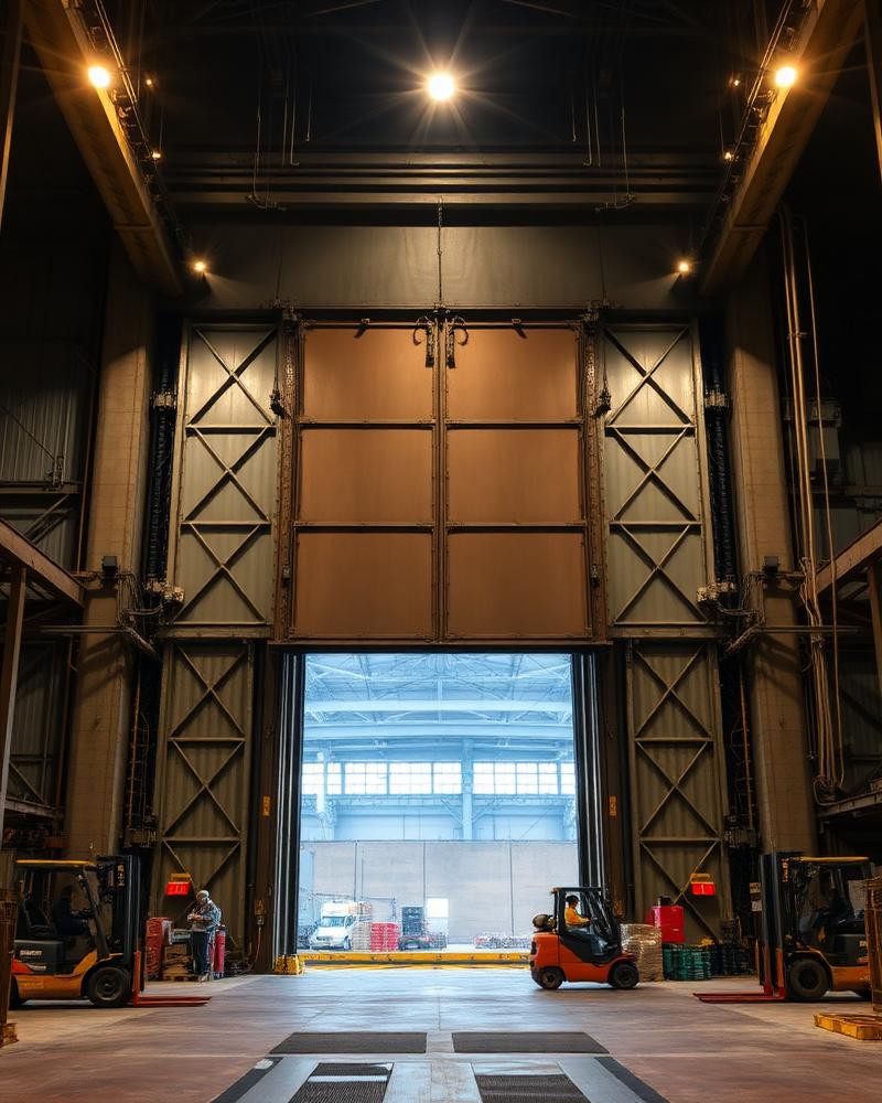 Devas Elevator — Heavy bi-parting freight doors